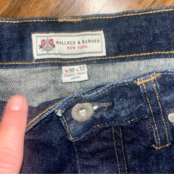 Wallace & Barnes NWOT Men's Denim Straight Jeans in Dark Blue 32x30 - Picture 2 of 4